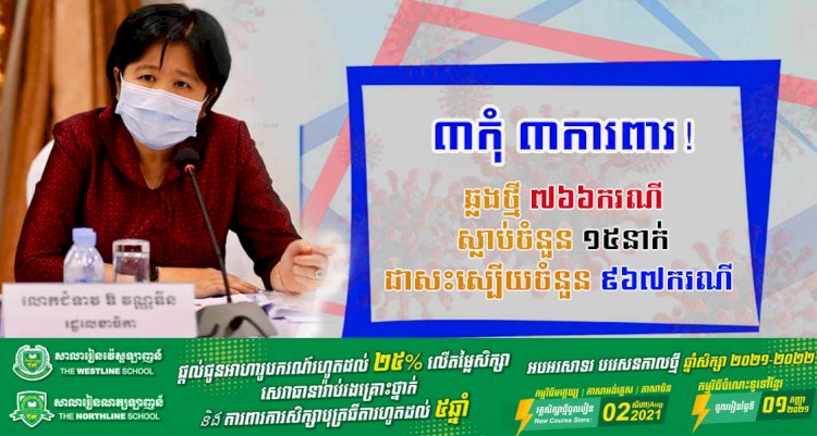 រកឃើញឆ្លងថ្មីកូវីដ១៩ មានចំនួនជាង ៧៦៦ករណី ខណ:ករណីស្លាប់ក៏បន្តកើតមាន